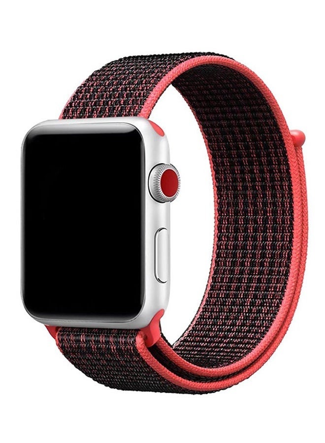 Red Fabric Replacement Wristband for iWatch 42/44/45mm - Image 1